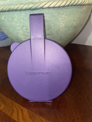 5105 TUPPERWARE FORGET ME NOT ONION TOMATO ROUND HANGING KEEPER PURPLE
