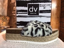 Dolce Vita Faux Fur Platform Sandals  Size 8