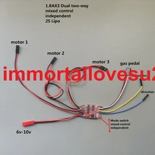 1.8Ax3 Brushed ESC Two-way Speed Controller 1:35 RC Tank 3.7v 1S N20 motor