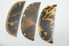 Vintage Japanese Hair Accessories 3 Detailed Hair Combs from Japan 0425F25