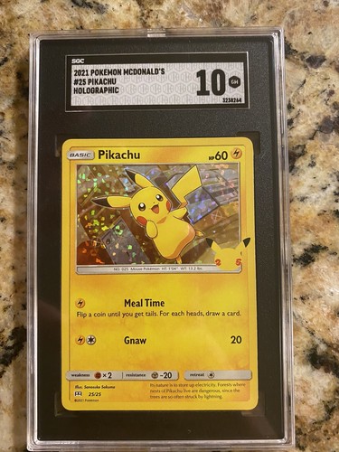 mcdonald's 25th anniversary pokemon holo pikachu