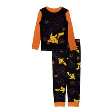 New Boys Pokemon Spooky Halloween Pikachu Pajama Set 6 8 10 12