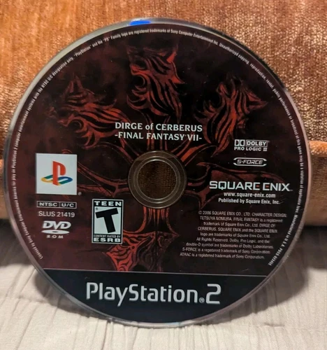 PS2 FINAL FANTASY VII Dirge Of Cerbe DISC ONLY #D4