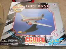 1996 PEPSI Golden Wheel Diecast Gift Bank DC-3 Airplane Plane NIB