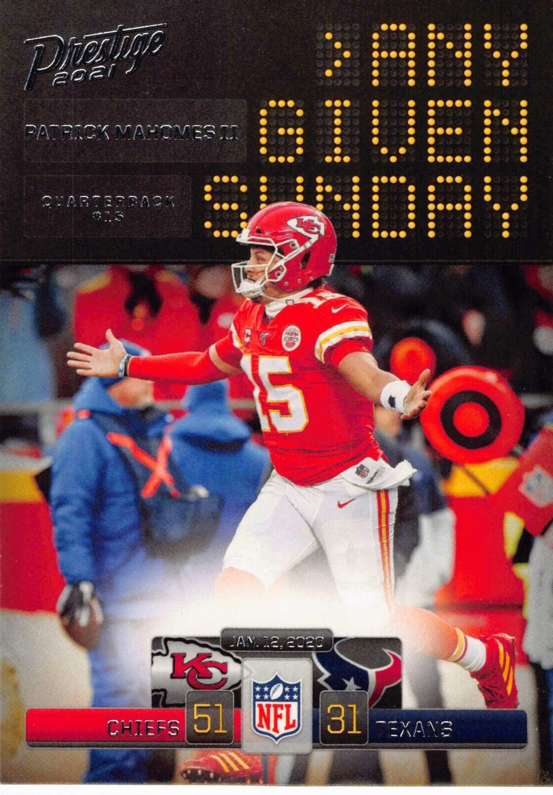 2021 Panini Prestige - Any Given Sunday #AGS-PM Patrick Mahomes II