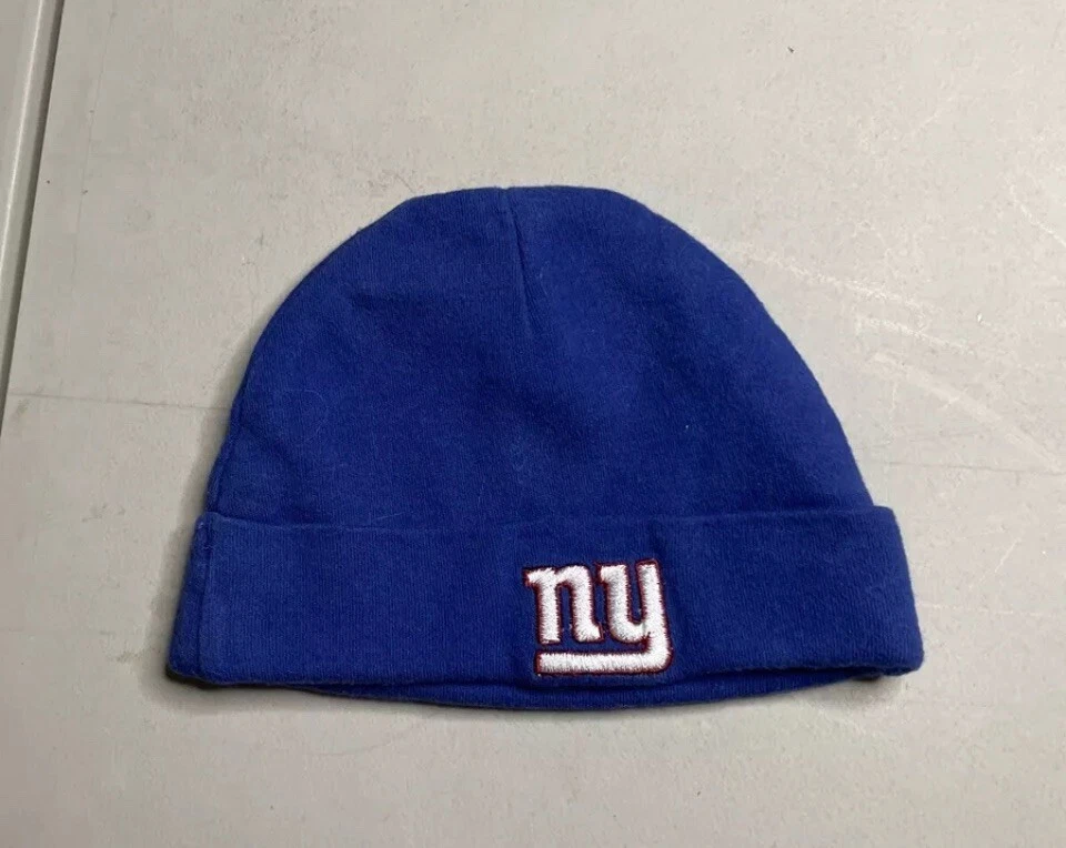 Sombreros prematuros bebé bebé bebé, juego de 3 NFL New York Giants, fútbol americano tejido, béisbol Foto 2 de 4