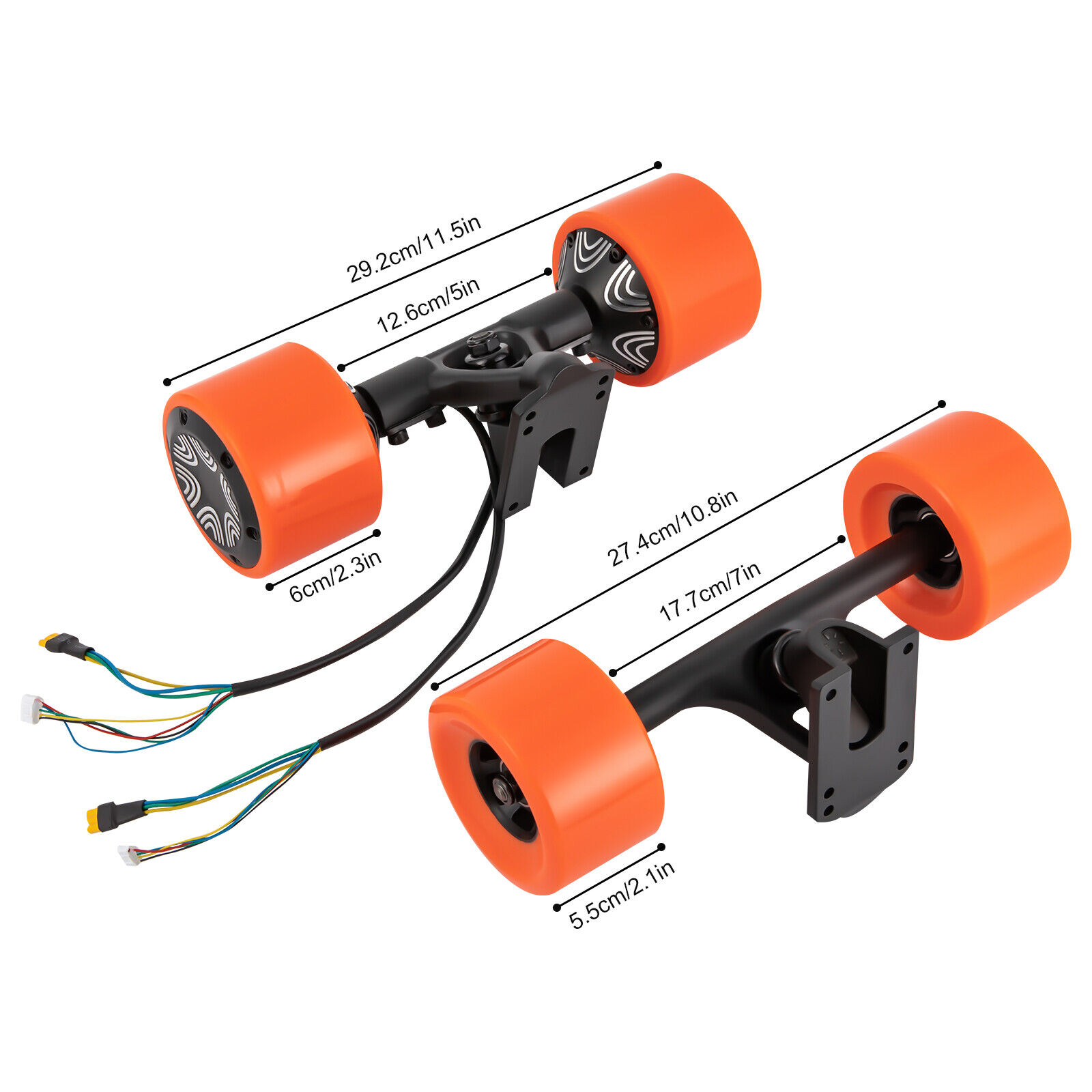 Dual Motor Set Für Elektrisches Skateboard Speed Skateboarding Ausrüstung Orange