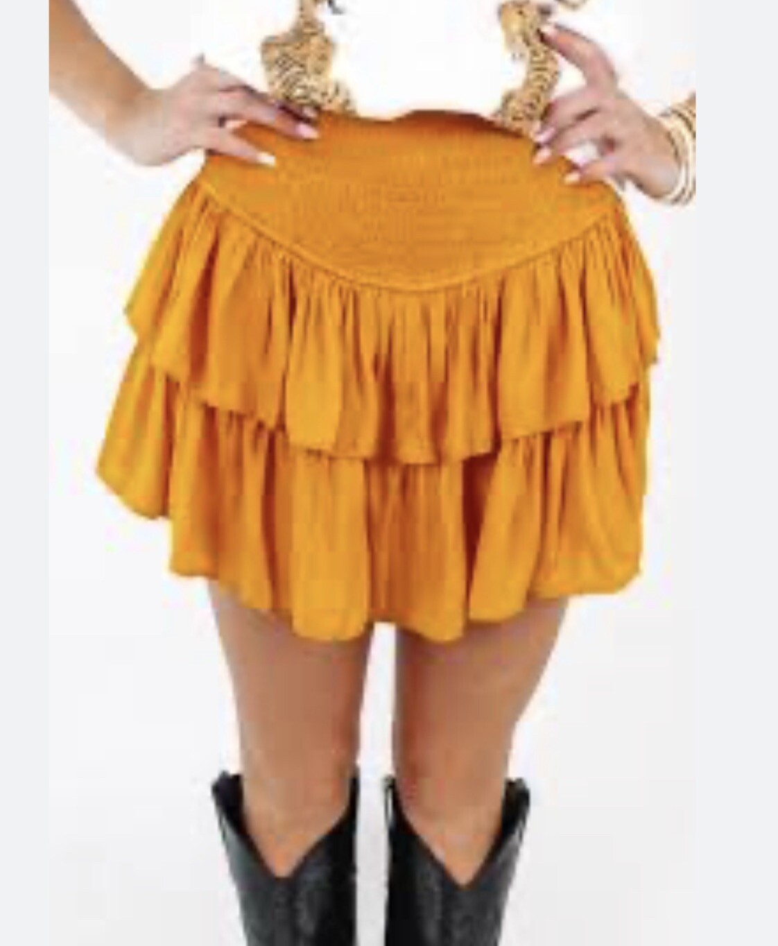 Mustard Mini Skirt