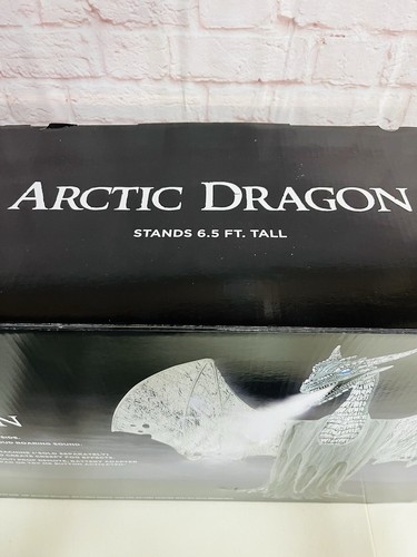 Spirit Halloween Arctic Dragon Halloween Animatronic Prop NEW 6.5 Ft. Tall - Picture 12 of 14