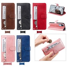 Zipper Leather Flip Wallet Phone Case for Xiaomi 12 11i 11T 12T POCO X3 M3 F3 X4