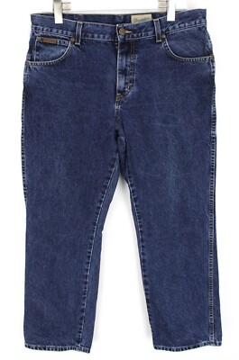 WRANGLER Texas Herrenjeans W36 L30 Regular Fit Fade Effekt Zip Fly Dark Casual