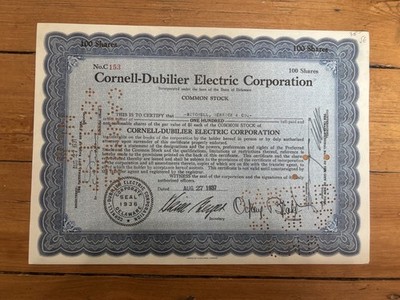 DEKO = CORNELL-DUBILIER ELECTRIC CORP. (USA) (K)