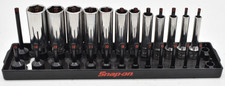 Snap-on 112STMMY 5-15mm 1/4" Drive 12 Piece 6 Point Metric Deep Socket Set USA