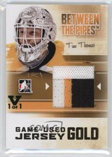 2010-11 ITG Between the Pipes Gold Jersey Vault Emerald 1/1 Tim Thomas #M-65 0c3