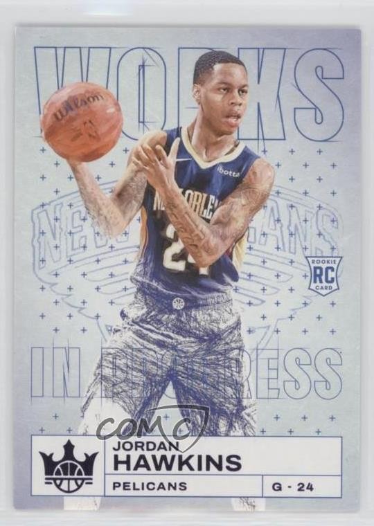 2023 Court Kings Works in Progress Violet 5/49 Jordan Hawkins #1 Rookie RC o8c