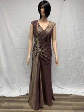 La Perle Womens Pink Prom Evening Dress Size 4 64” Long Beaded Lined