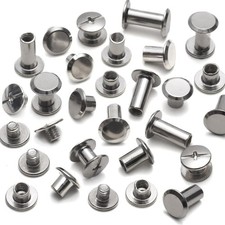Set Of 110Pcs Binding Screw Crossed Head Button Screws For Leather Craft