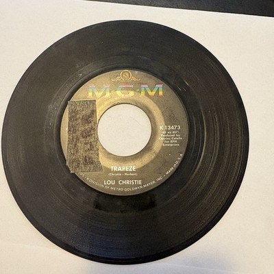 Lou Christie: Rhapsody In The Rain/Trapeze 45 RPM MGM Records #K13473