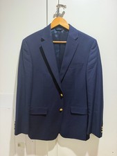 Lauren Ralph Lauren Mens Navy Blazer 38R 2 Button Gold Crest Buttons Sport Coat