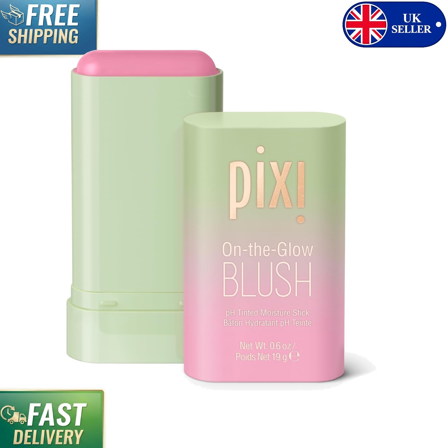 pH Reactive Tinted Blush Stick for Cheeks & Lips with Ginseng & Aloe Vera