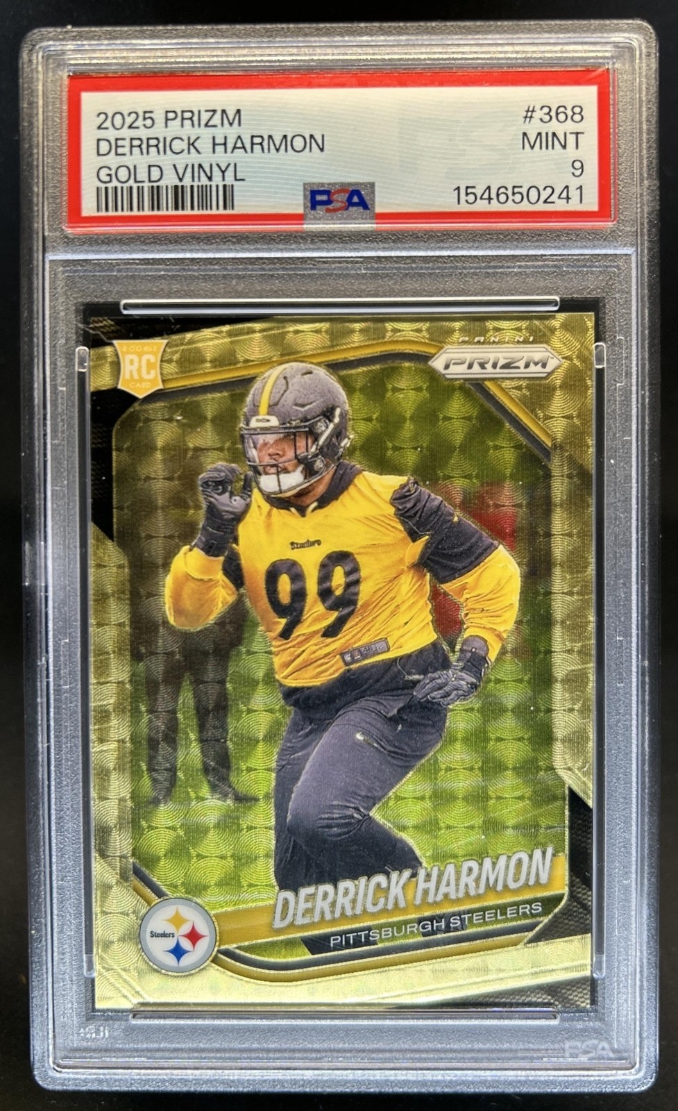Derrick Harmon Panini Prizm #368 Gold Vinyl
