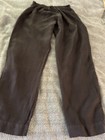 Bryn Walker Wide Leg Pull-On 100% Linen Pants Black Women's Size S. Inseam 30 — photo 1
