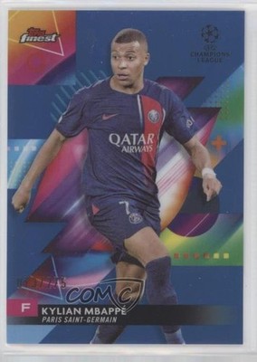 2023 Finest UEFA Club Competitions Sky Blue Refractor Kylian Mbappe Mbappé 0nr3