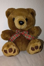 Plüschtier / Teddy / dunkelbraun / sitzend / 25 cm / Marke: plüsch- heunec