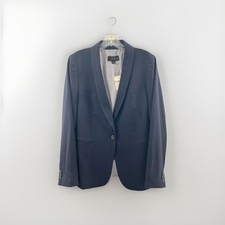 J. Crew Women  s Navy Blue Wool Blazer Lined One Button Career Size 8 NWT