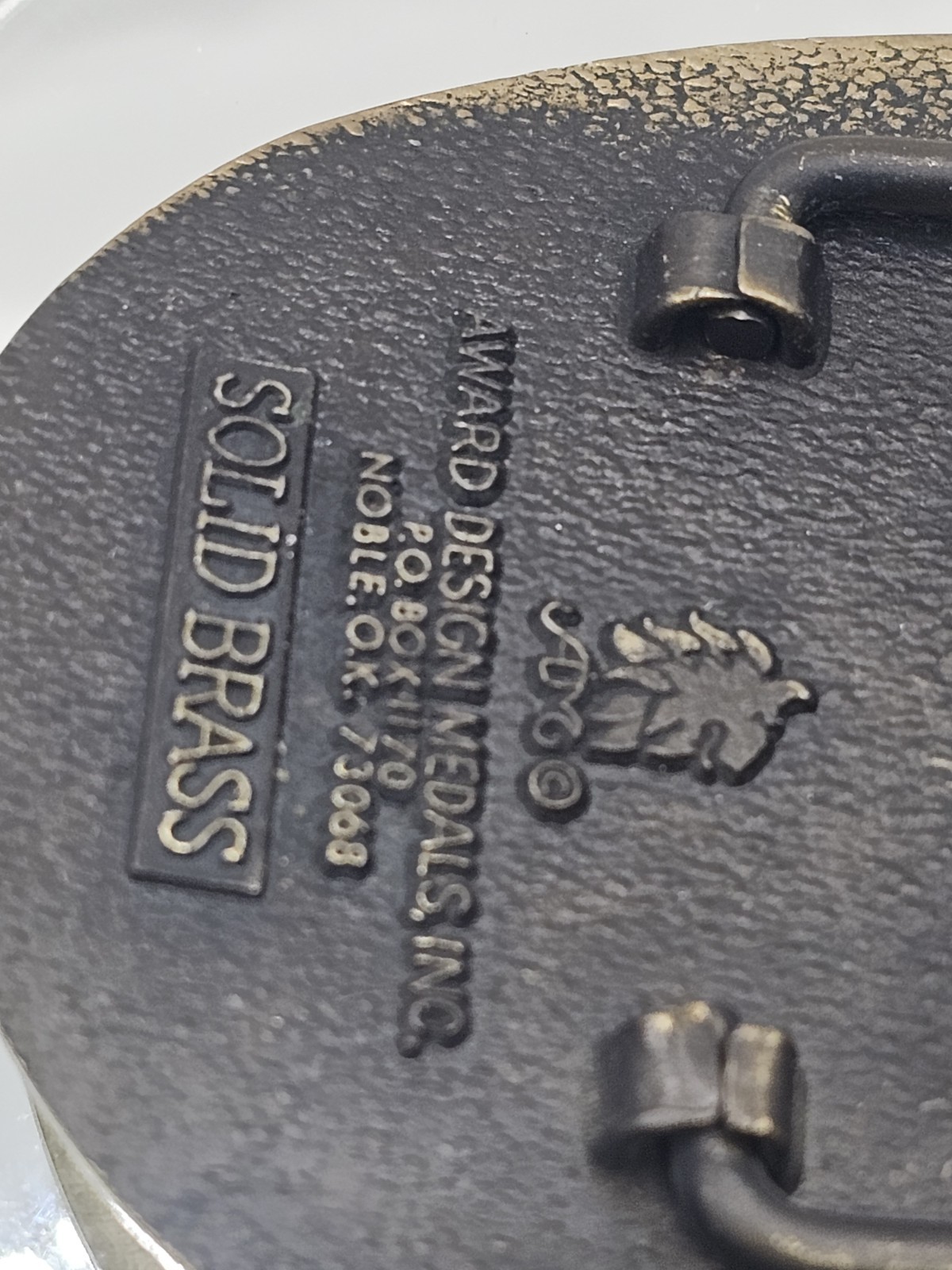 VTG Bass Pro Shops Solid Brass Eagle Fishing Belt… - image 5