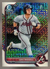 2022 Bowman Baseball Mega Box Luke Waddell Mojo Refractor #BCP-48 Atlanta Braves