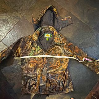 Cabela's For Kids XL Camuflaje Capucha Aislante Cremallera Chaqueta Caza