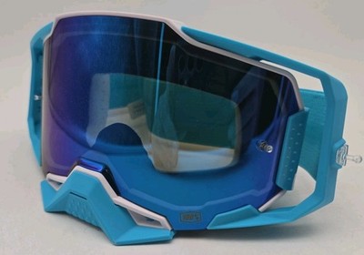 100% Oversized Sky - Blue Mirror Armega Goggles 50721-250-01 Motorsport-Brille