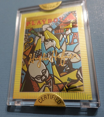 PLAYBOY Chromium Cover Edition 2 HUGH HEFNER 24K Auto Card