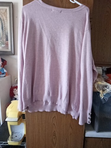 Maglione Ellos maglione rosa con bottoni sui polsini taglia 26/28 2X - Foto 8 di 8