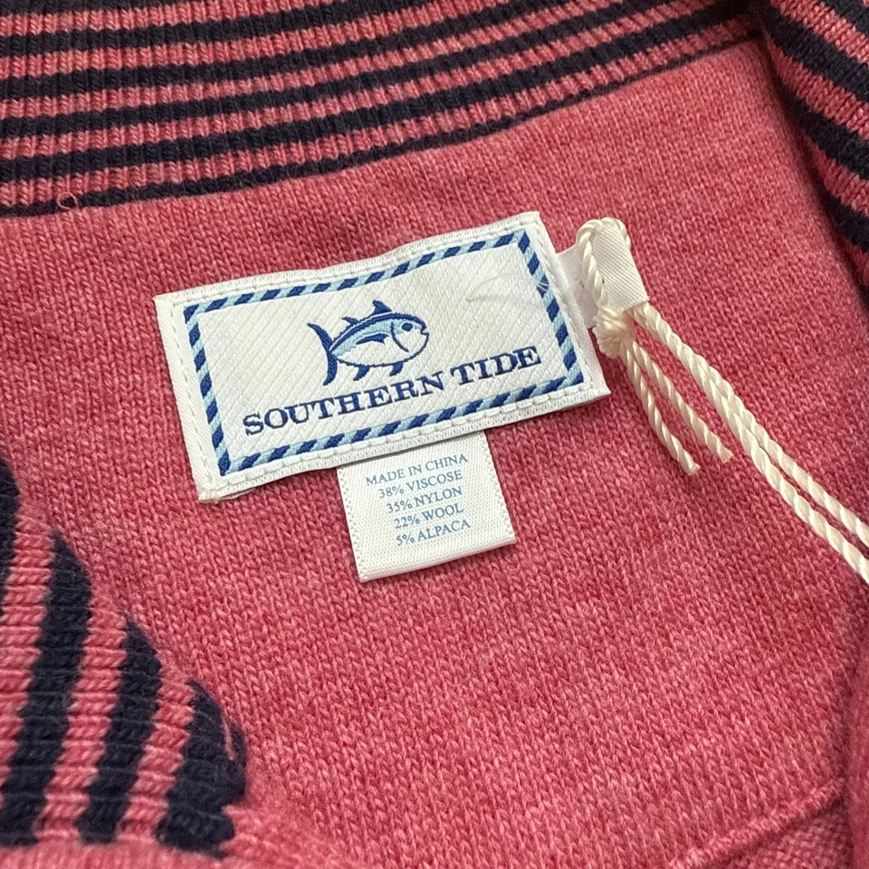 Southern Tide Suéter Chaleco Para Hombres Grande Media Cremallera Mezcla de Lana Golf Pullover Foto 3 de 4