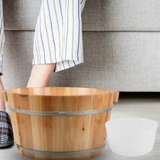 2 Pcs Plastic Replacement Sauna Bucket Liner Foot Bath Barrel Insert