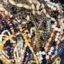 Vintage Junk Jewelry Bag 5 LBS Mix Wearable  Broken Craft Repair Lot VTG-Modern