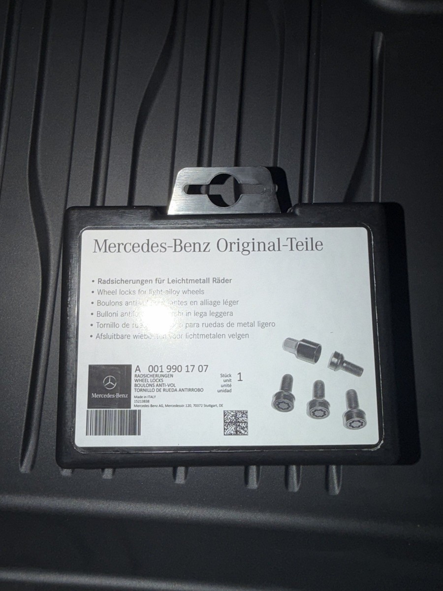 メルセデス ベンツ 純正 ホイール用ロックボルト 黒 A0019901607 Mercedes-Benz OEM Wheel Lock Set A0019901607 Anti-Theft Lug Bolts