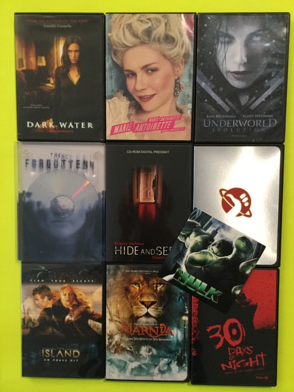 10 CD-ROM Press Kits Narnia, Hulk, Underworld Evolution, The Island AND 6 MORE