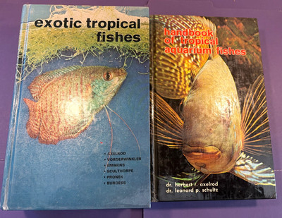 Exotic Tropical Fishes Hardcover Books by Herbert R. Axelrod 1981 and 1983