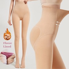 Black Fleece Tights Thermal Pantyhose Thick Winter Warm High Waist Body Shaping