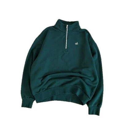 #ad Unisex Heavyweight Half Zip Stand Collar Sweatshirt American Casual New 2025 $59.17