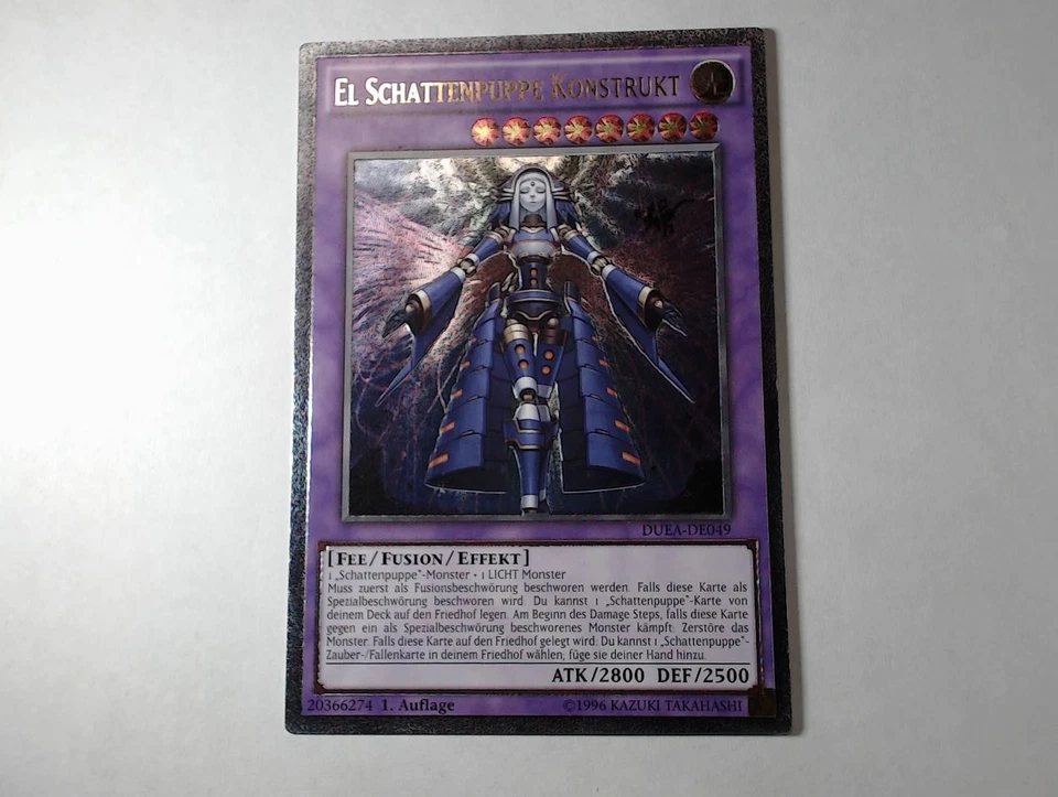 Yugioh EL SCHATTENPUPPE KONSTRUKT , duea-de049 Ultimate Rare deutsch NM 1st - Bild 2 von 4