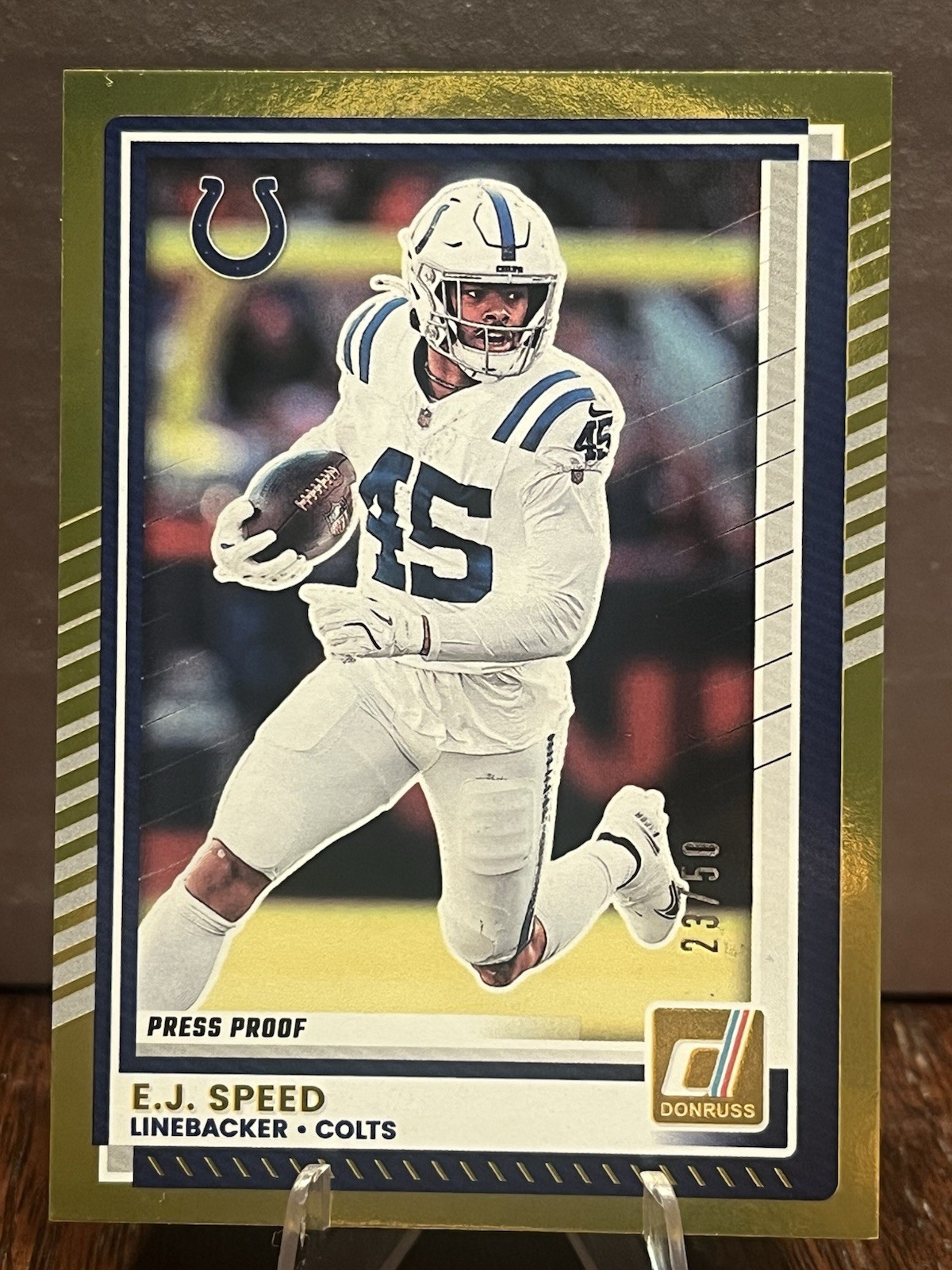 2025 Panini Donruss Football E.J. Speed Gold Press Proof /50 #284 COLTS