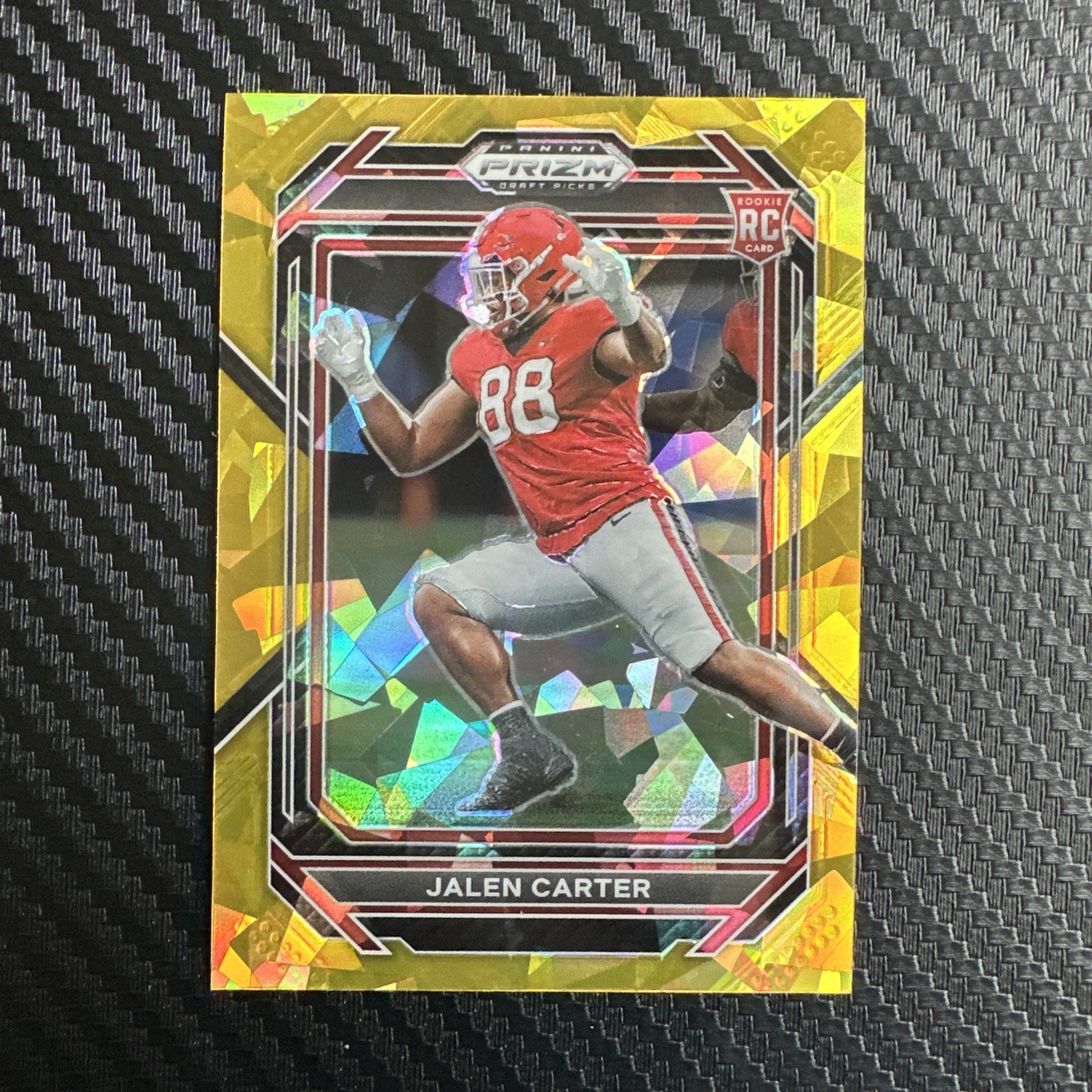 2023 Panini Prizm Draft Picks - Jalen Carter #163 Gold Ice Prizm (RC)