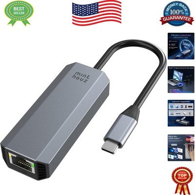 Advanced 5Gbps USB-C to Ethernet Adapter - Perfect for Gaming & Video Streaming