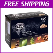 Bradley Smoker Bisquettes 5-Flavor Mix, 120 Unit