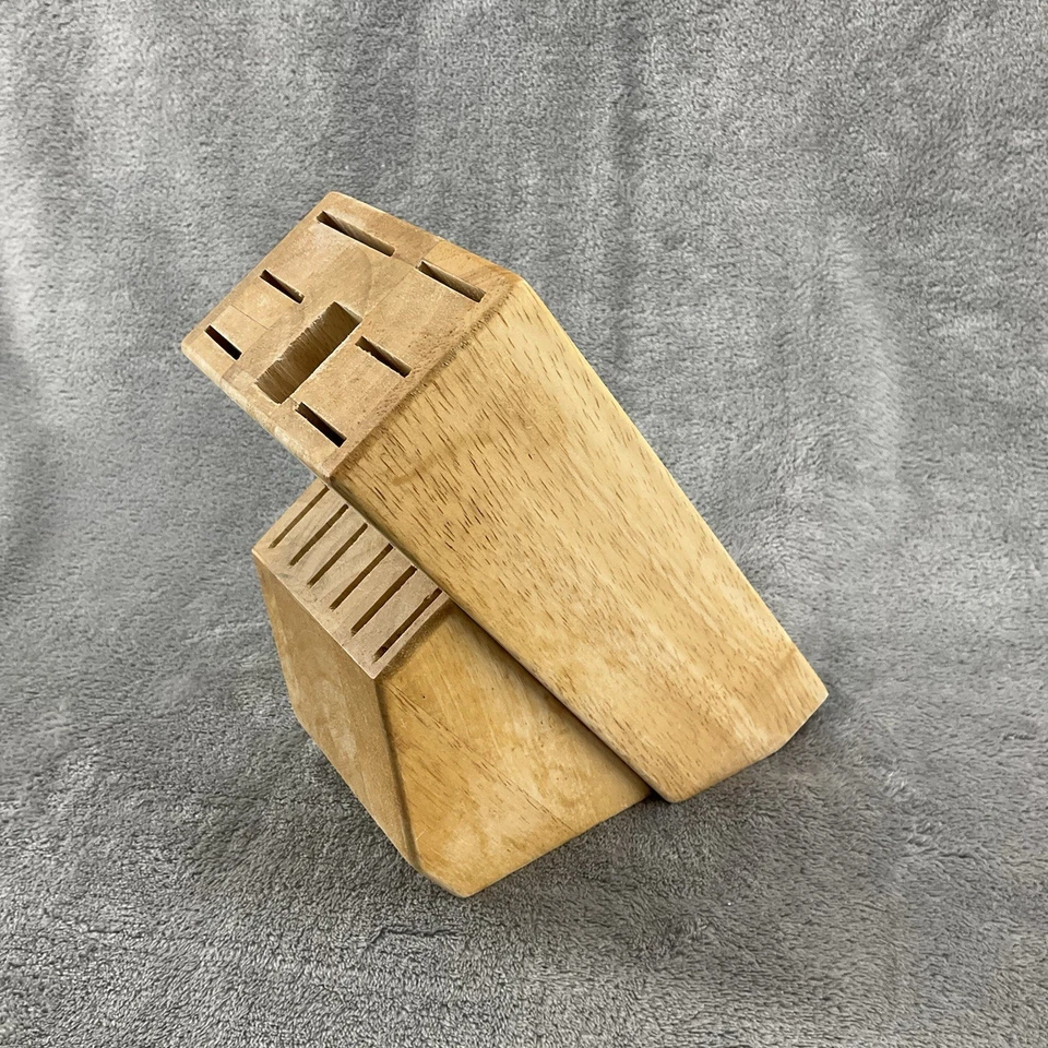 Bloque de cuchillos FarberWare 13 ranuras madera acabado natural bloque solamente Foto 3 de 4