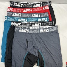 Hanes Moves Boys' Anti-Chafe Boxer Brief Underwear, Large 6 Pair